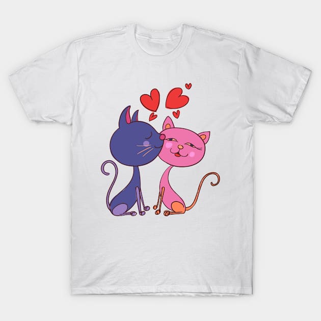 Cat Lovers - Super Cute Cats T-Shirt by RainbowJoy